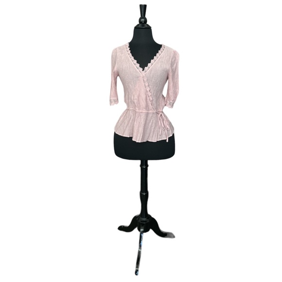 Lush Wrap Tie Side Blouse - Picture 3 of 7